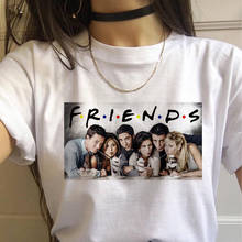 friends tv show t shirt Clothing 2019 korean tshirt 90s women female top tee shirts Graphic t-shirt Girl kawaii summer Korean 2024 - buy cheap