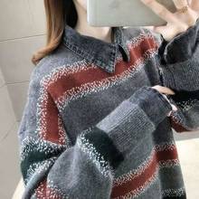 Pullover Women Sweater Knitted Jumper Autumn Winter Tops Pullovers Casual Sweaters Women Shirt Long Sleeve Short Sweater Girls 2024 - buy cheap