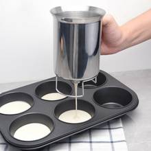 Handheld Pancake Batter Dispenser With Lid Stainless Kitchen Steel Cake Tool Batter For Baking Professional Cupcakes Funnel 2024 - buy cheap
