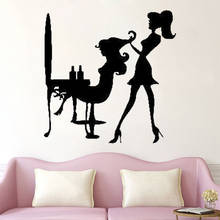 Wall Sticker Beauty Salon Decor Hair Stylist Vinyl Decals Haircutter Store Decoration Beaituful Girl Woman O62 2024 - buy cheap