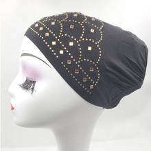 2020 Muslim modal diamonds Turban cap cotton inner Hijab Caps Islamic Underscarf Bonnet female headscarf cap turbante mujer 2024 - buy cheap