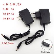 AC 100-240V DC 4.2V 8.4V 12.6V 16.8V 1A 1000MA Power charger adapter Supply 8.4 12.6 16.8 V Volt 3.5mm 5.5mm for 18650 battery 2024 - buy cheap