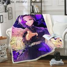 Demon Slayer Anime  3D Printed Fleece Blanket for Beds Thick Quilt Fashion Bedspread Sherpa Throw Blanket Adults Kids 10 2024 - buy cheap