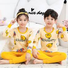 New Autumn Cotton Pajamas Sets For Big Boys Girl Cartoon Long-Sleeved Sleepwear 2 Piece Children's Pijamas 3-14T Teenager Suit 2024 - buy cheap