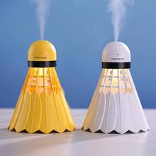 Mini USB DC5V Ultrasonic Humidifier Air Diffuser Mist Maker with LED Night Light Badminton Humidifier for Home Office Car Use 2024 - купить недорого