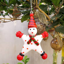 Estatueta artesanal de vidro de murano, boneco de algodão, decoração de árvore de natal, acessórios com pingente de natal, presentes para crianças 2024 - compre barato