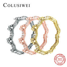 Colusiwei Vintage Daisy Stackable Finger Rings Authentic 925 Sterling Silver Clear CZ Flower Rings For Women Fine Silver Jewelry 2024 - buy cheap