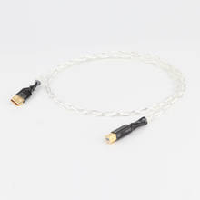Hifi OCC silver plated type A-B USB cable USB2.0 A to B Digital Audio DAC Cable Audio USB Turntable Lead Cable 2024 - buy cheap