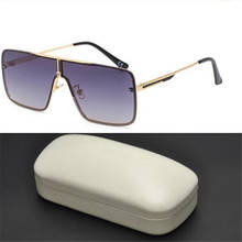 Kapelus óculos de sol novos óculos de sol masculinos de uma peça óculos de sol celebridade óculos de sol 1272 inclui caixa de couro branco 2024 - compre barato