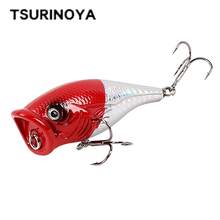 TSURINOYA DW06 Popper Fishing Lure 6.7cm 9g Top Water Saltwater Hard Bait with Treble Hook 3D Eyes Artificial Swimbait  Wobblers 2024 - buy cheap