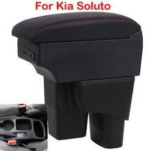 For Kia Soluto armrest box For Kia Soluto 2019 2020 car armrest box car accessories interior Retrofit parts Storage box USB 2024 - buy cheap