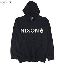 Camiseta nixon blusa preta com capuz masculina, moletom da moda com capuz para homens, moda de outono e primavera, streetwear 2024 - compre barato