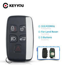Keyyou-concha de chave remota para land rover lr2 lr4, 1/2 botões, 315mhz/433mhz, 5 peças 2024 - compre barato
