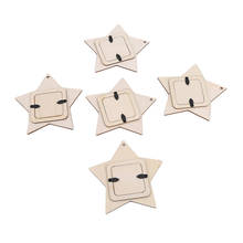 10 pçs/set Embelezamento Estrela de Cinco pontas-de Madeira de Corte A Laser De Madeira Forma Craft Wedding Decor 2024 - compre barato