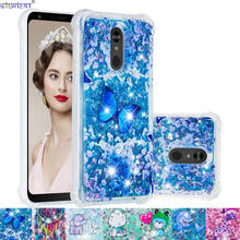 Soft Silicone Bumper Case for LG Stylo 5 Cute Glitter Dynamic Liquid Quicksand Full Cover Stylo5 Q720CS LMQ720PS Fitted Cases 2024 - buy cheap