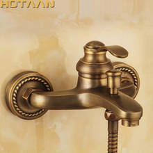 Kit de banheiro e banho de parede, conjunto vintage de bronze para banheiro e torneira 2024 - compre barato