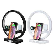 3 In 1 10W Fast Wireless Charger Dock Station Dock Stand For Iphone XR XS I Smart Watch 4 3 2 1 Airpod For Samsung Galaxy S9 S8 2024 - buy cheap