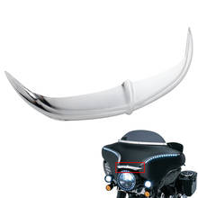 Luz de cabeza de motocicleta, cejas de murciélago, párpado, carenado, ajuste de acento, cromo, para Harley Electra Street Glides Trikes 1996-2013 2024 - compra barato