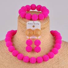 Conjunto de joias africanas cor-de-rosa adorável (várias cores) 2024 - compre barato