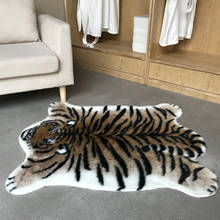 2020 new tiger printed Rug Cow Leopard Tiger Printed Cowhide faux skin leather NonSlip Antiskid Mat 94x100CM Animal print Carpet 2024 - buy cheap