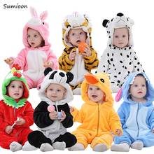 Cute Cartoon Flannel Baby Rompers Fox Rabbit Panda Pajamas Cotton Baby Boy Girls Animal Costume Baby Jumpsuit Kigurumi Outfit 2024 - buy cheap