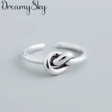 DreamySky в богемном стиле, 925 пробы, серебряное кольцо в форме сердца для женщин, девушек, кольца для открытия, вечерние, подарки, Anillos 2019 2024 - купить недорого