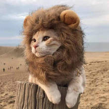 Funny Clothes Pet Cat Costume Lion Mane Wig Cover Hat for Cat Dog Halloween Christmas Clothes Fancy Dress with Ears Pet Clothes 2024 - buy cheap