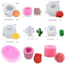 Plant/Flower/Rose Candle Wax Silicon 3D Soap Mold Candle Mold Cake Decoration Manual Handmade Resin Clay Plaster Gumpaste Mould 2024 - buy cheap