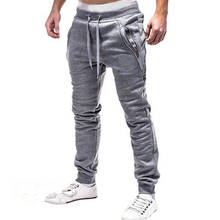 men Sweatpants Men Zipper Pockets Solid Casual Mid Waist Pants Men Full Length Joggers Trousers Men Streetwear Pantalon Homme 2024 - buy cheap