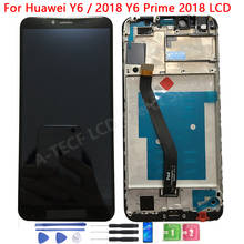 5,7 "Honor 7A Pro дисплей для Huawei Y6 Prime 2018 ЖК с рамкой сенсорный экран в сборе ATU-L11 ATU-L22 ЖК-экран 2024 - купить недорого