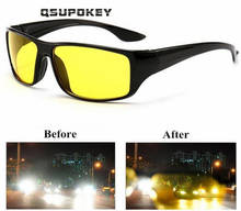 Qsupokey óculos de condução hd, antirreflexo, visão dia e noite, polarizados, visão noturna, luz aprimorada, acessórios para carros 2024 - compre barato