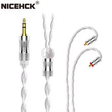 NiceHCK-Cable de actualización de cobre Furukawa Chapado en plata, 4 núcleos, 3,5mm/2,5mm/4,4mm, MMCX/0,78, 2 pines para Mojito ST-10s 2024 - compra barato