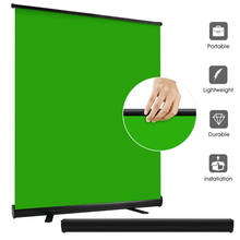 Pano de tela verde para fotografia, 110cm/150cm, fundo estilo flexível com suporte, chave cromada dobrável, para tiktok, vídeo virtual 2024 - compre barato