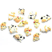 New Kawaii Farm Cow Resin  Charms Flatback Dairy Cow Cabochons 3D Farm Animal Craft Miniature  Hair Bow 2024 - buy cheap