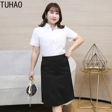 TUHAO 2020 летняя юбка с высокой талией 5XL 4XL 3XL Корейская черная юбка Женская Офисная элегантная юбка Женская Офисная OL юбка WM01 2024 - купить недорого