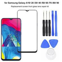 Substituição da tela de toque de vidro frontal kit ferramenta reparo para samsung galaxy A10-A90 substituição da tela peças do telefone móvel 2024 - compre barato