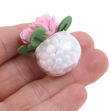 New 1:12 Dollhouse Miniature Mini Furniture Lotus Potted Plant Pink Flower Lotus Doll House Decor Children Baby Gift Toy 2024 - buy cheap