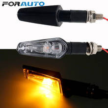 FORAUTO Motorcycle Accessories Universal Blinker Indicator Lamps 2Pcs/set Motorcycle Turn Signal Lights Amber LED Motos 2024 - buy cheap