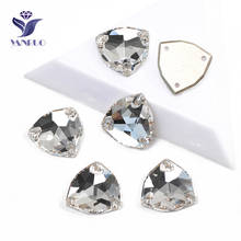 YANRUO 3272 Trilliant Flat Triangle Crystal, cristales de costura de alta calidad, diamantes de imitación de vidrio, piedras cosidas, costura para ropa 2024 - compra barato