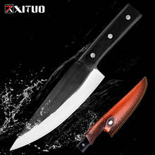 XITUO EDC Utility kitchen knife Very sharp Tungsten steel clamp steel Handmade knife 29cm Rosewood Meat Slicing chef knife tools 2024 - buy cheap