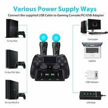4 in 1 Controller Charging Dock Charger Stand For PS4 PS Move VR PSVR Joystick Gamepads  For PS VR Move PS 4 Games Accessories 2024 - buy cheap