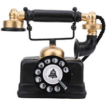 Teléfono de llamada antiguo Retro Vintage con cable, teléfono fijo con cable, adorno de decoración de escritorio para el hogar, decoración única 2024 - compra barato