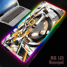 MRGBEST Anime RGB Sexy Girl Gaming Mouse Pad 80X30/40X90cm Large Glowing Mousepad Keyboard Mat Non-Slip Rubber Base 2024 - buy cheap