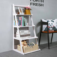 Wood Plastic 4-Tier Ladder Style Shelf Plant Stand  Bookcase Bookshelf White 2024 - buy cheap