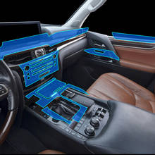 Adesivo automotivo para lexus, capas protetoras tpu transparentes para acessórios interiores de lexus lx570 2019 2024 - compre barato