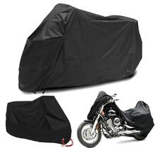 M L XL XXL XXXL 190T Full Black Motorcycle Cover Outdoor UV Protector Waterproof Rain Dustproof Cover Anti-theft with Lock Hole 2024 - buy cheap