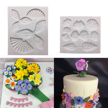 Narcissus Violets Shape Silicone Sugarcraft Mold Fondant Cake Decorating Tools Bakeware 2024 - buy cheap
