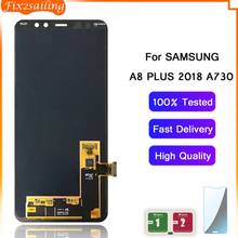 AAA+++ AMOLED LCD Display For Samsung A8 Plus Touch Screen Assembly  For Samsung Galaxy A8 Plus 2018 A730 A730F 100% Tested 2024 - buy cheap