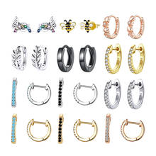 Женские серьги с кристаллами WOSTU, роскошные серьги из стерлингового серебра 925 пробы с цирконием, модные ювелирные изделия, серьги-гвоздики Oorbellen 2024 - купить недорого