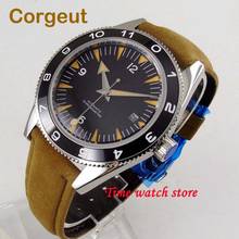 Corgeut 41mm Miyota 8215 black dial Automatic watch men waterproof leather bracelet Sapphire luminous ceramic bezel C170 2024 - buy cheap
